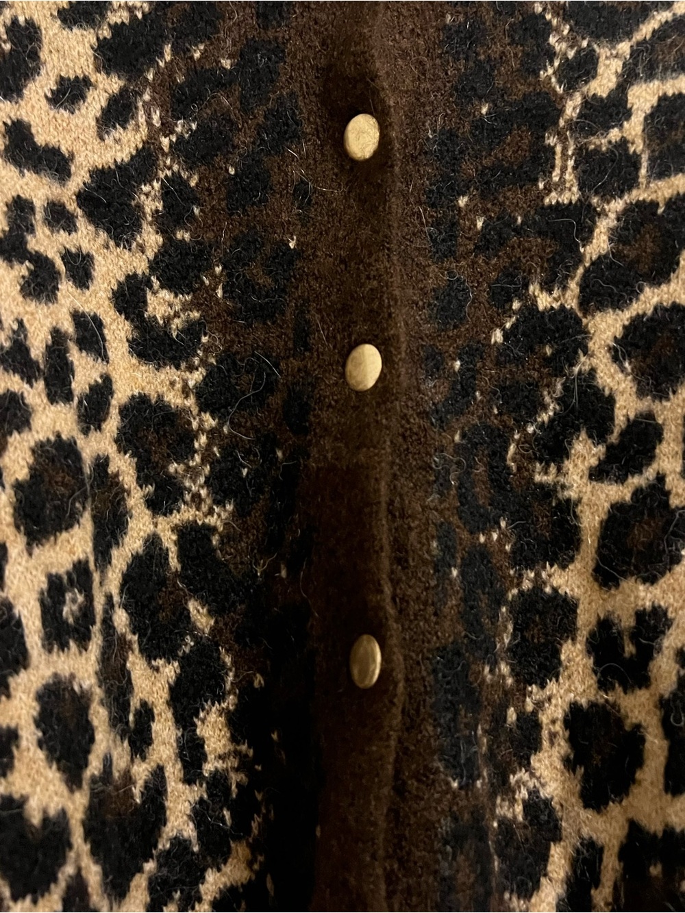 Pilcro Leopard-Print Button Front Jacket - Brown, Beige - Picture 2 of 4
